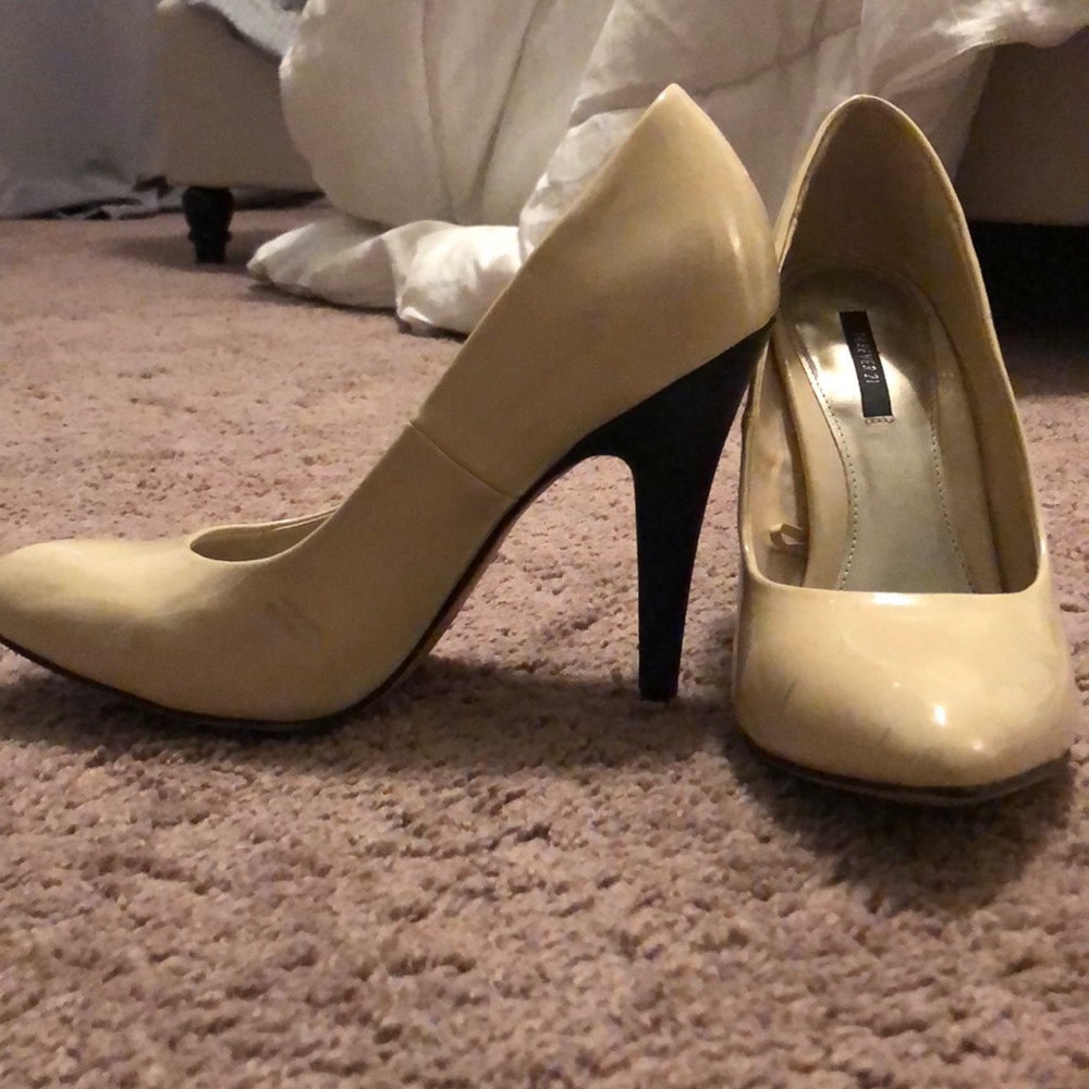 Nude and Black Heels